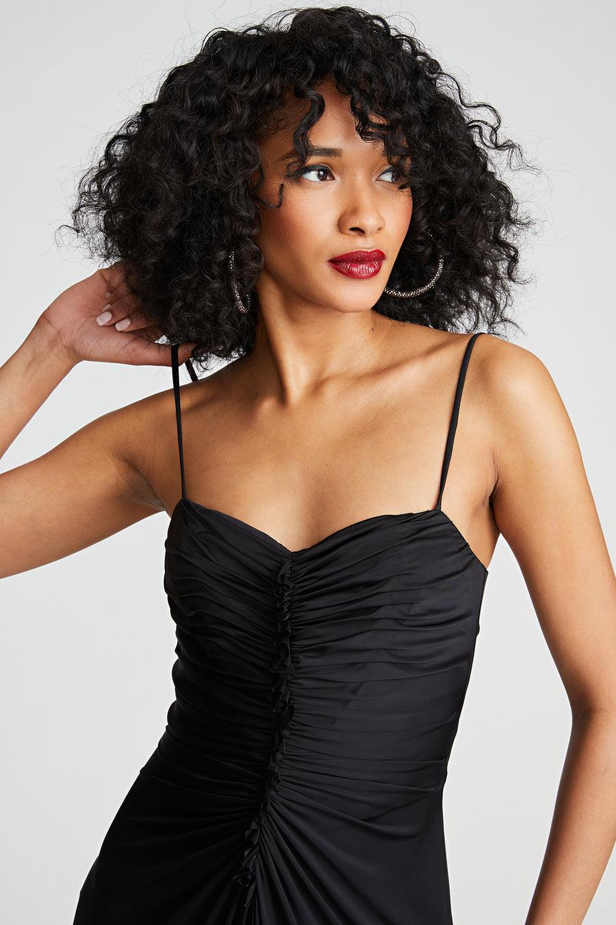 Halston Heritage Nadine Dress In Sheer Jersey