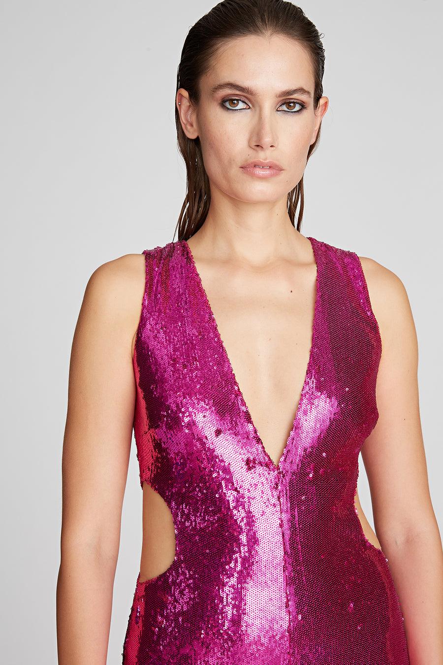 Halston Heritage Natalia Gown In Sequins