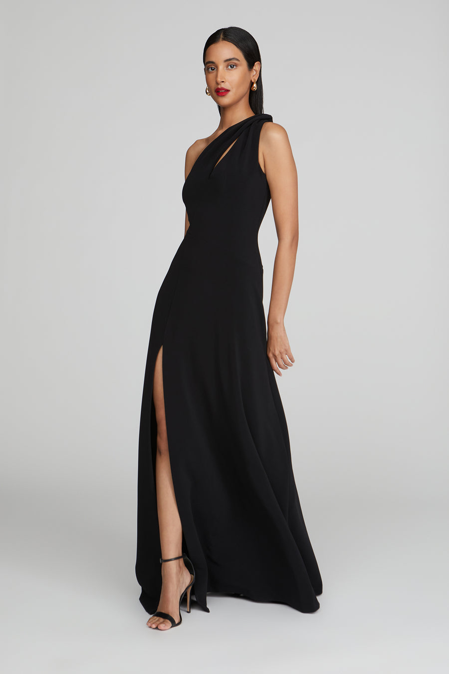 Halston Heritage Navi Luxe Crepe Gown