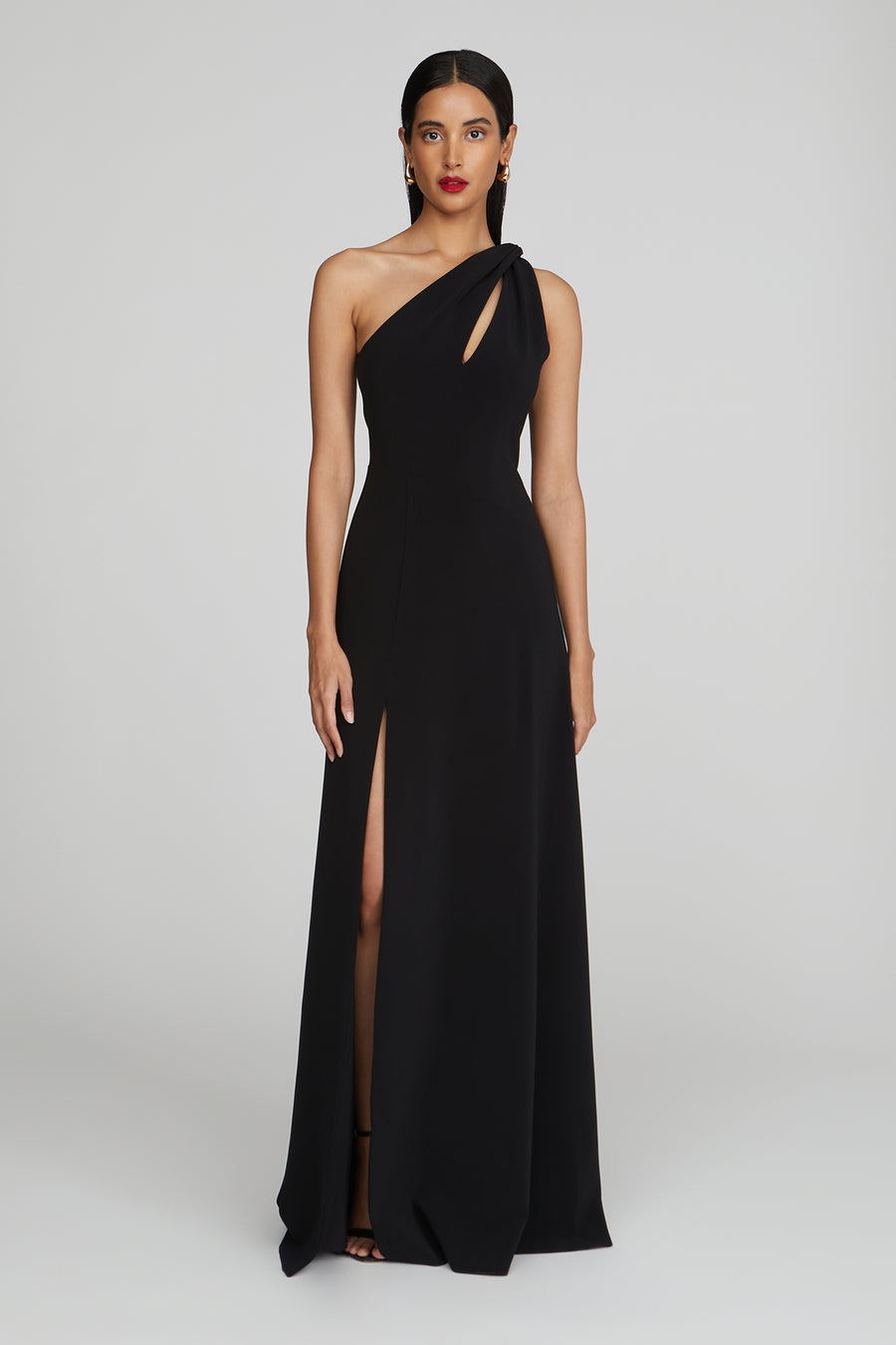 halston heritage Navi Luxe Crepe Gown