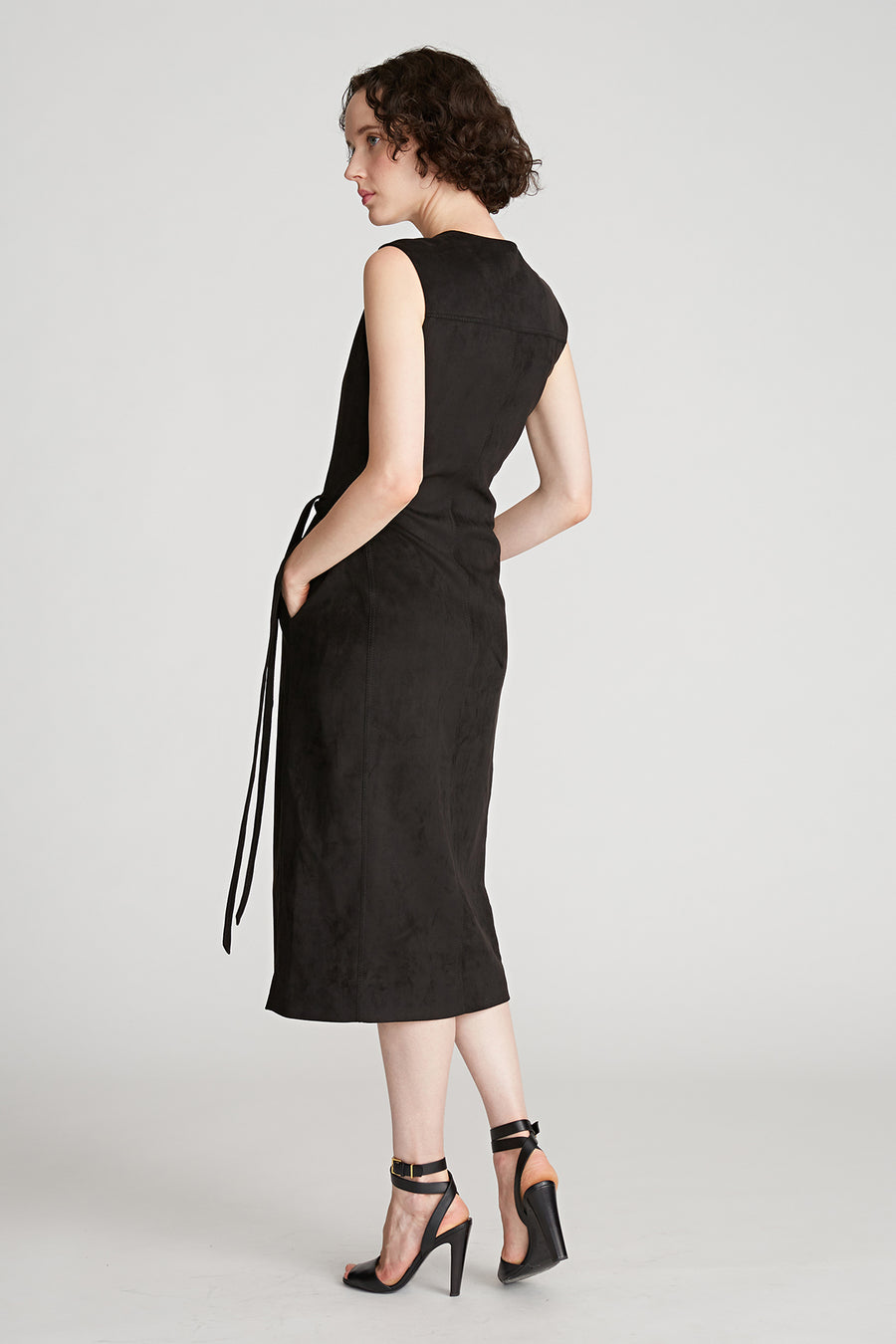 Halston Heritage Paulina Dress In Ultrasuede