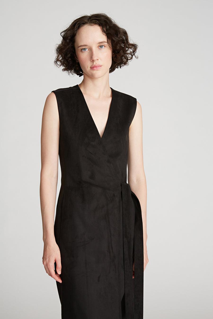 Halston Heritage Paulina Dress In Ultrasuede