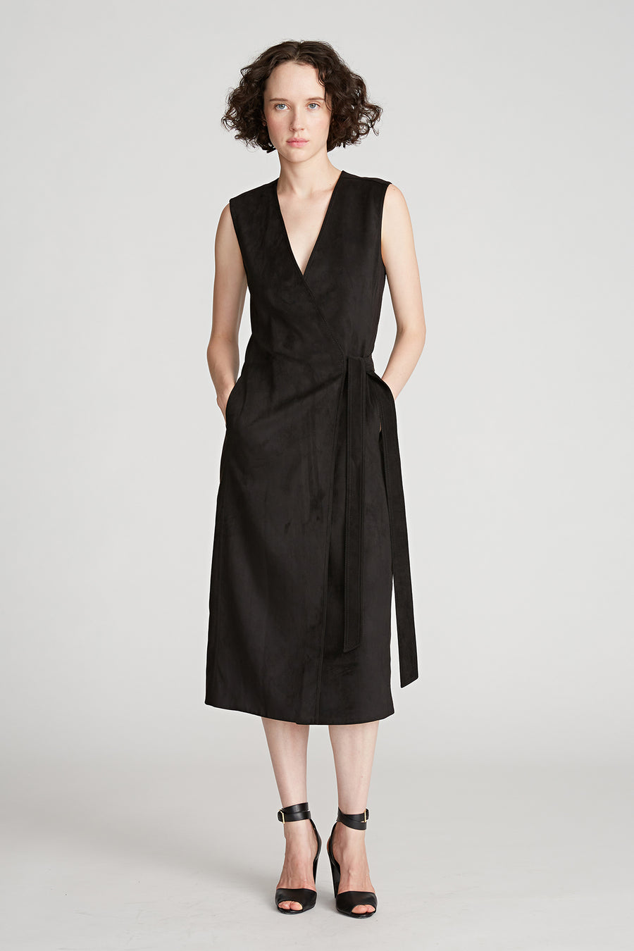 halston heritage Paulina Dress In Ultrasuede