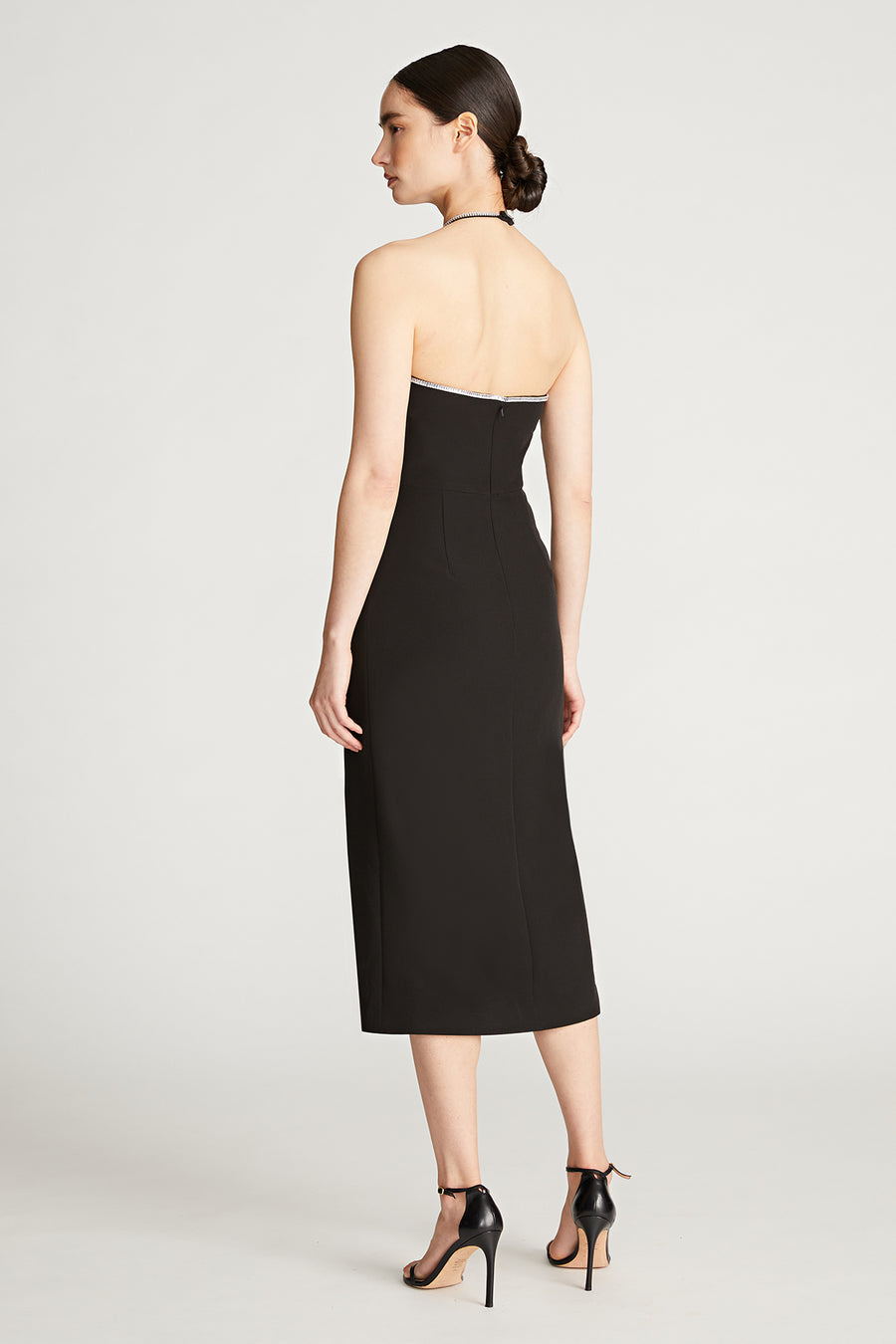 Halston Heritage Piper Dress With Crystal Trim