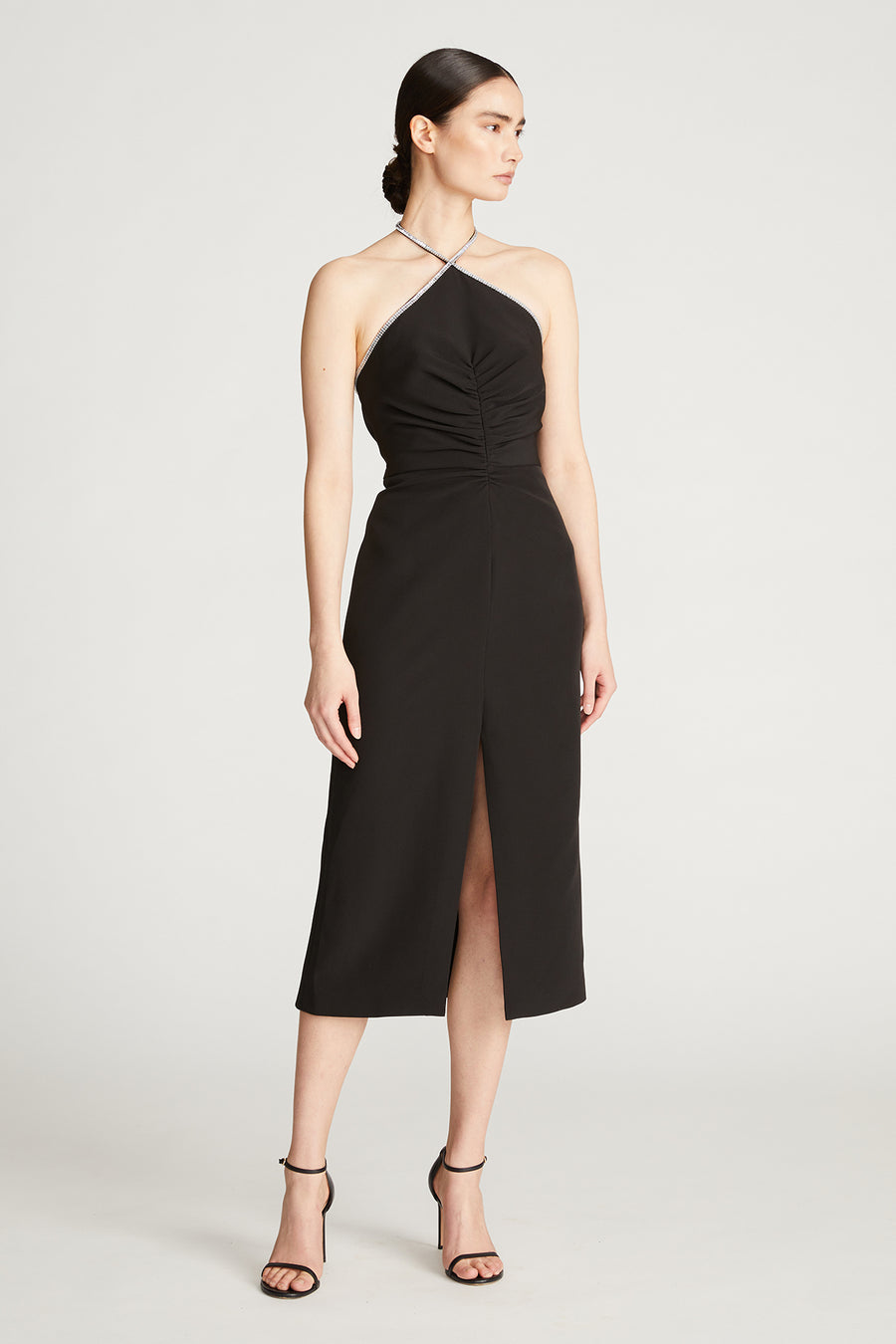 halston heritage Piper Dress With Crystal Trim