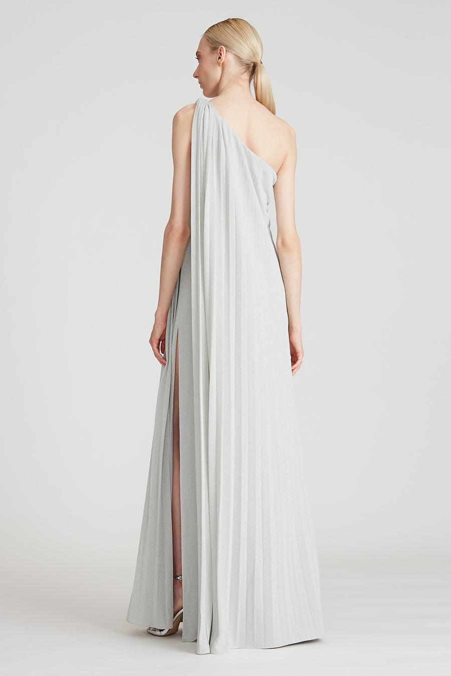 Halston Heritage Priya Knit Pleated Gown