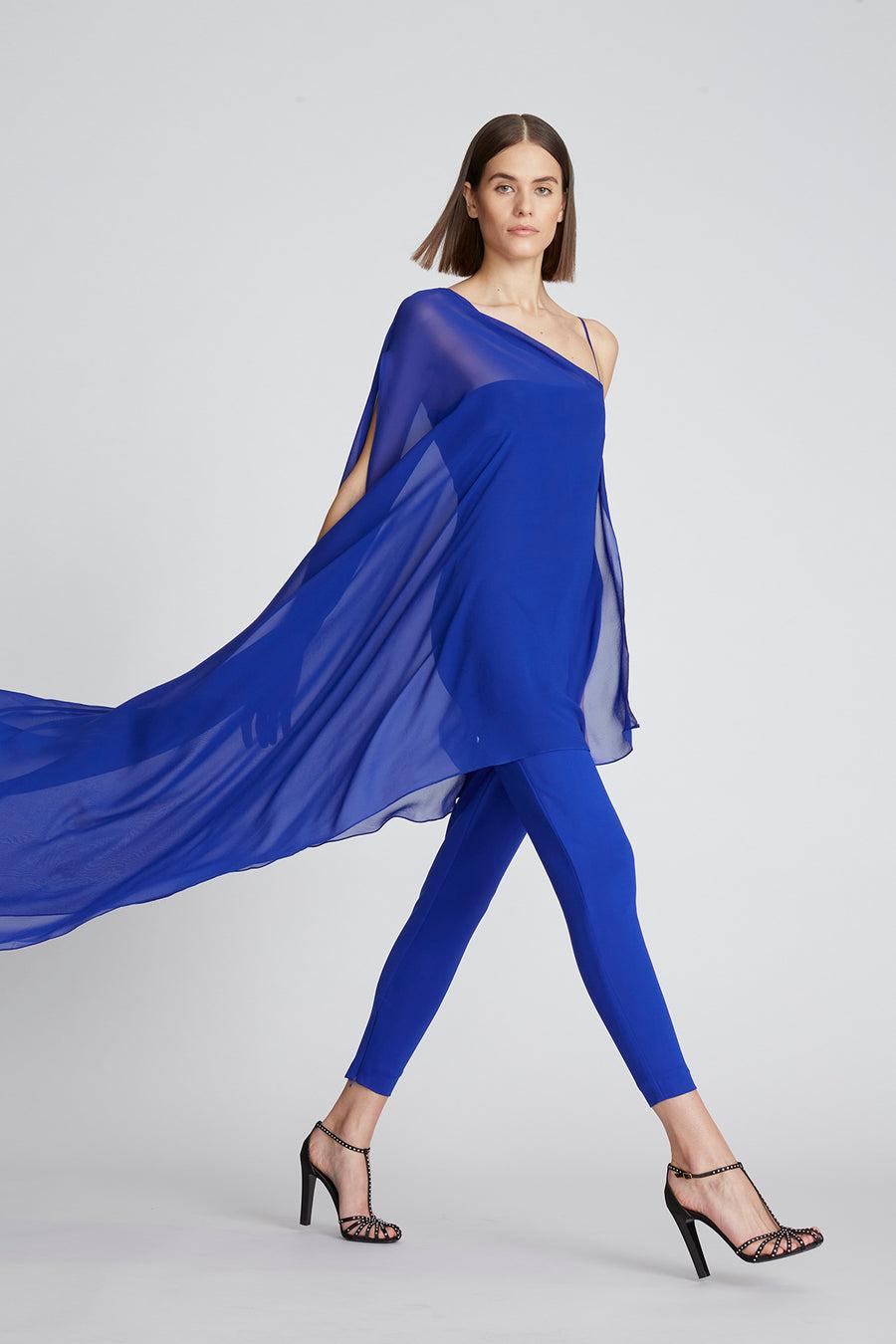 Halston Heritage Rayna Catsuit In Scuba/Chiffon