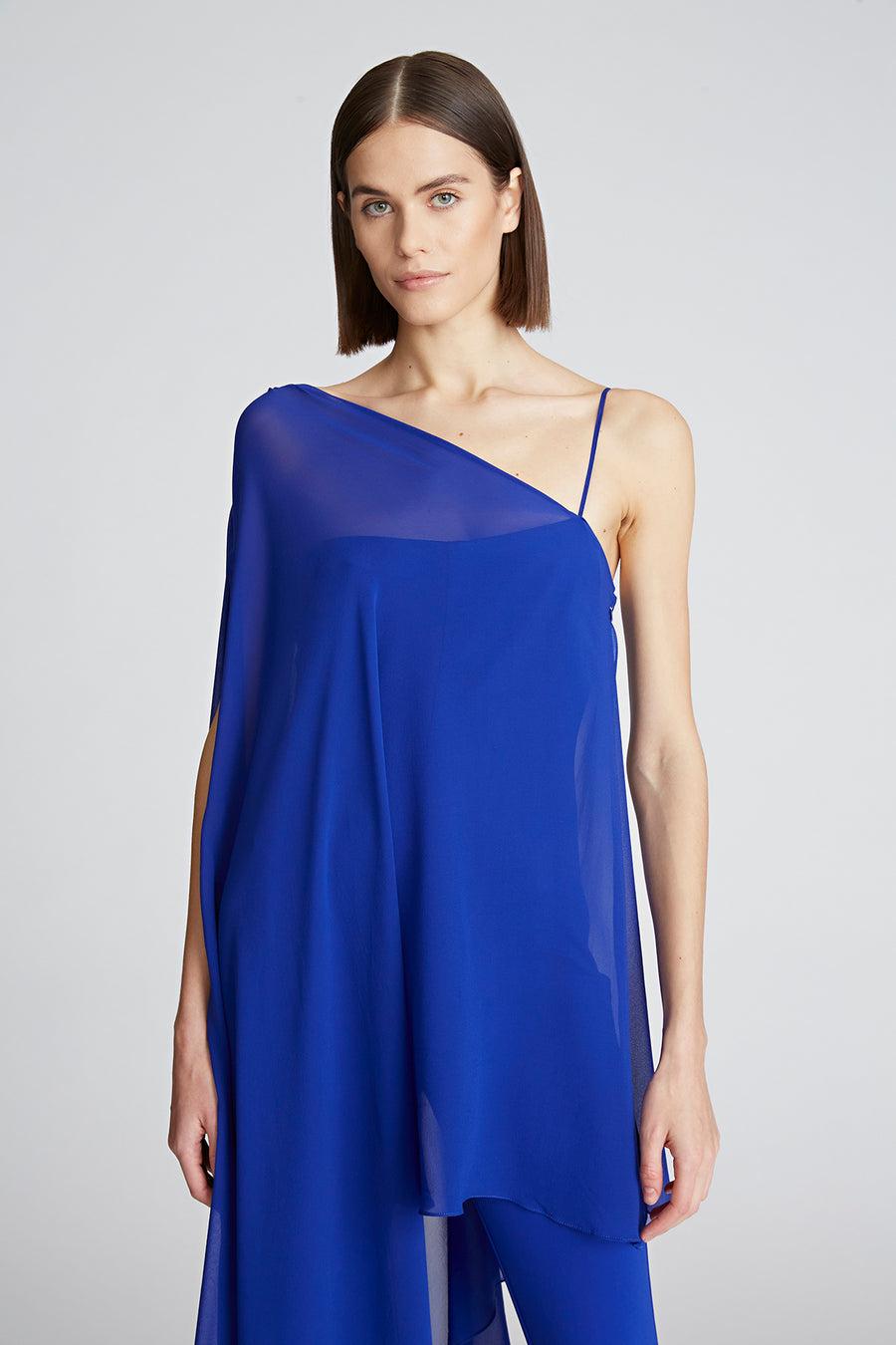 Halston Heritage Rayna Catsuit In Scuba/Chiffon