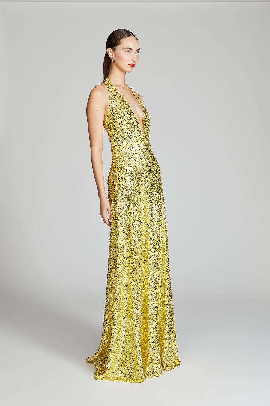 Halston Heritage Renata Sequins Gown