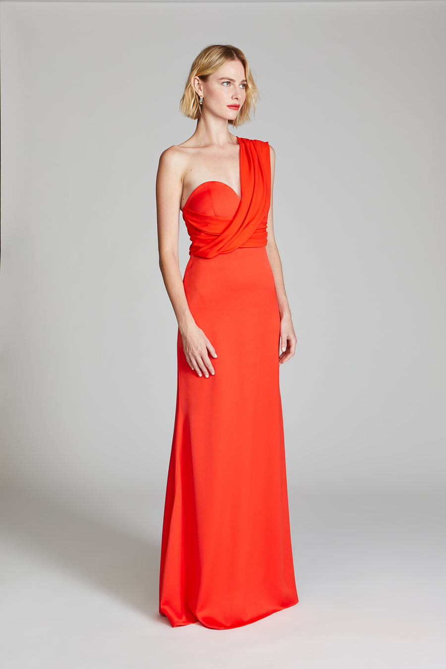 Halston Heritage Roselle Crepe Gown