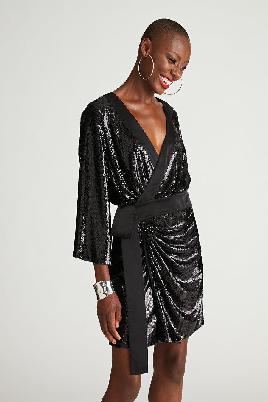 Halston Heritage Saga Dress In Sequin