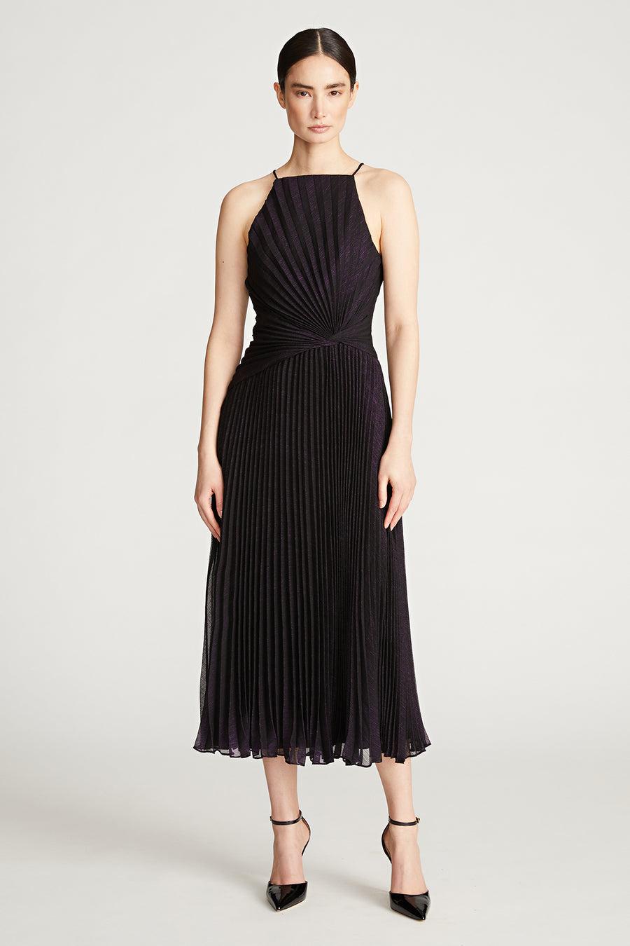halston heritage Serenity Dress In Foil Chiffon