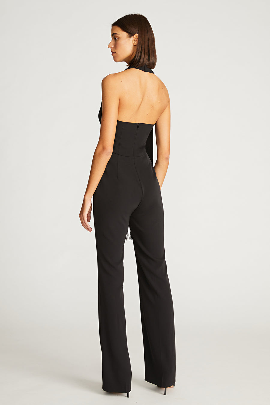 Halston Heritage Tamra Jumpsuit In Fluid Crepe