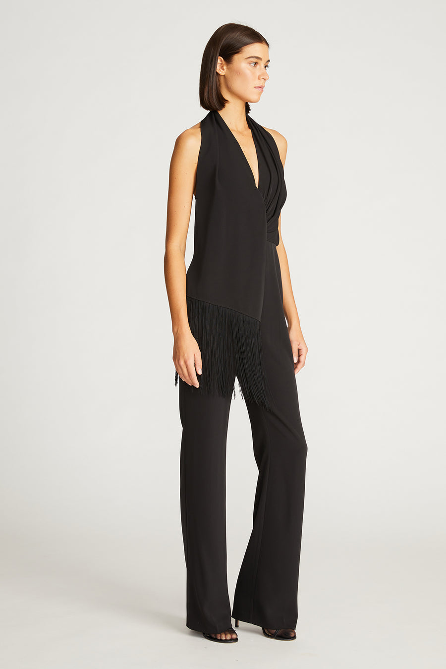Halston Heritage Tamra Jumpsuit In Fluid Crepe