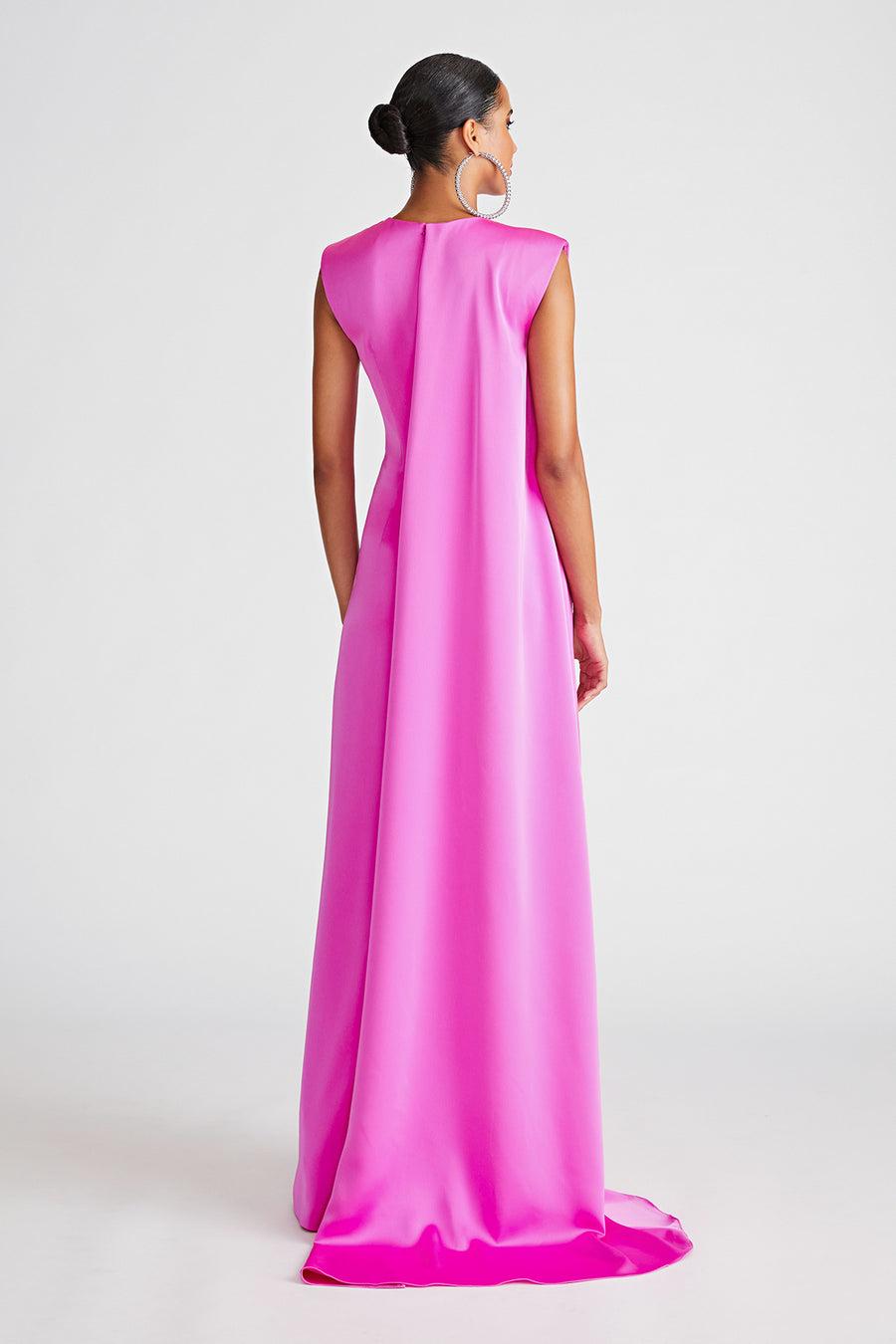 Halston Heritage Tara Gown In Satin