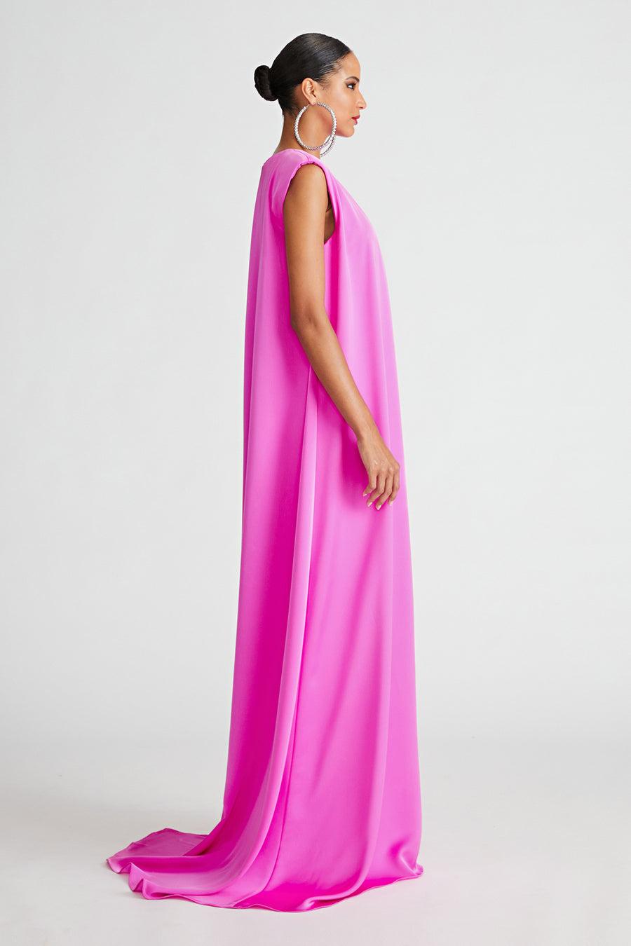 Halston Heritage Tara Gown In Satin