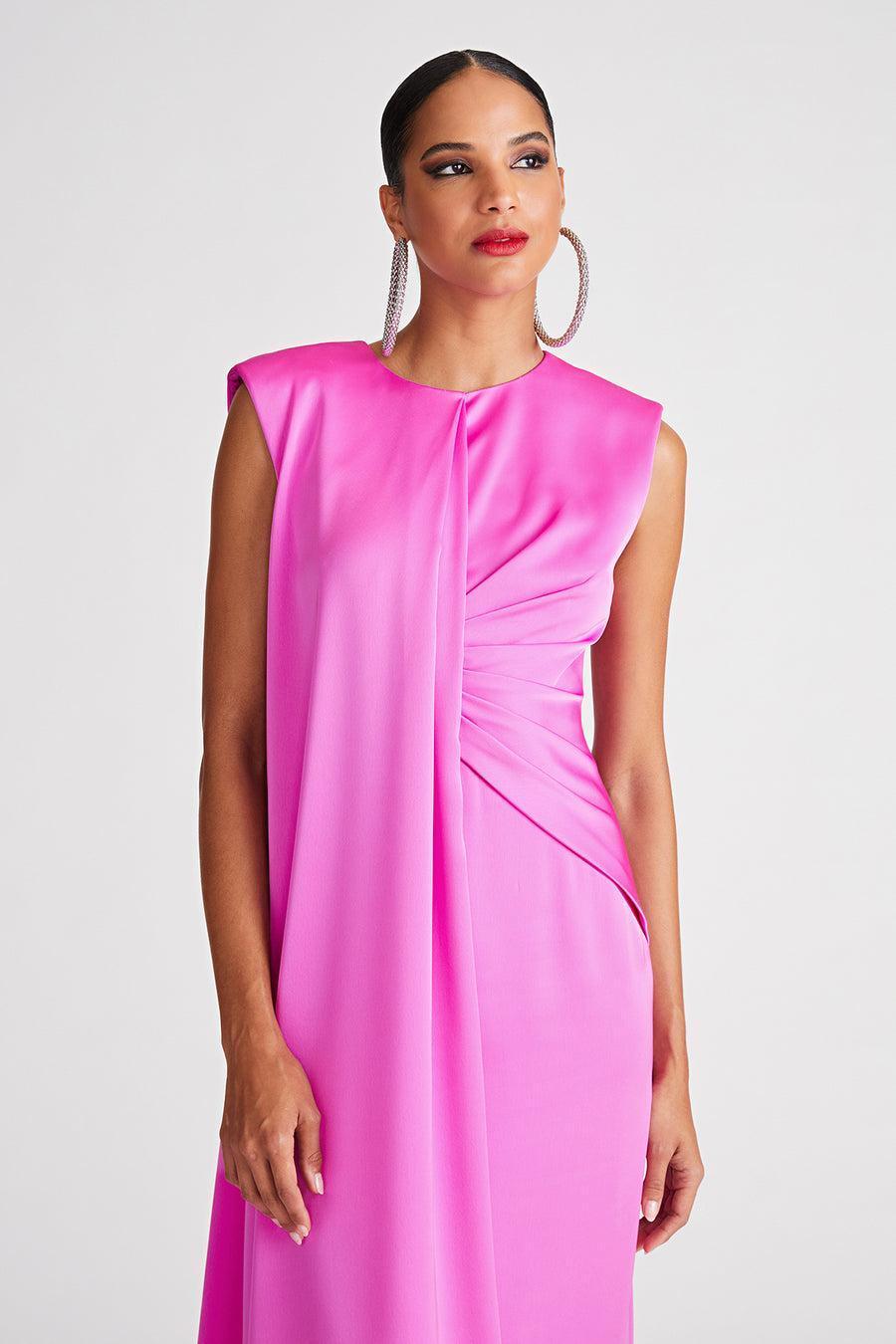 Halston Heritage Tara Gown In Satin