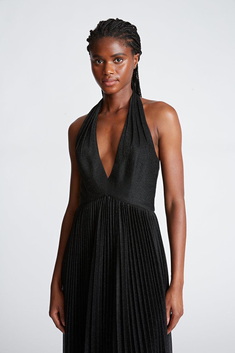 Halston Heritage Tiffany Gown In Shimmer Jersey