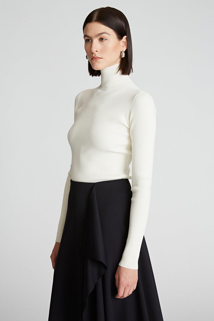 Halston Heritage Ty Turtleneck In Matte Viscose