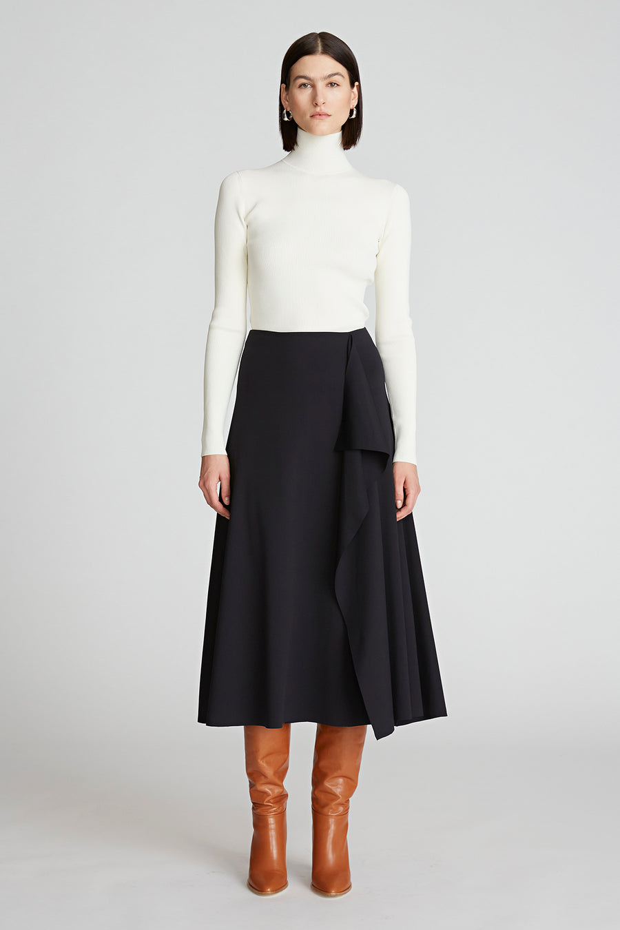 halston heritage Ty Turtleneck In Matte Viscose
