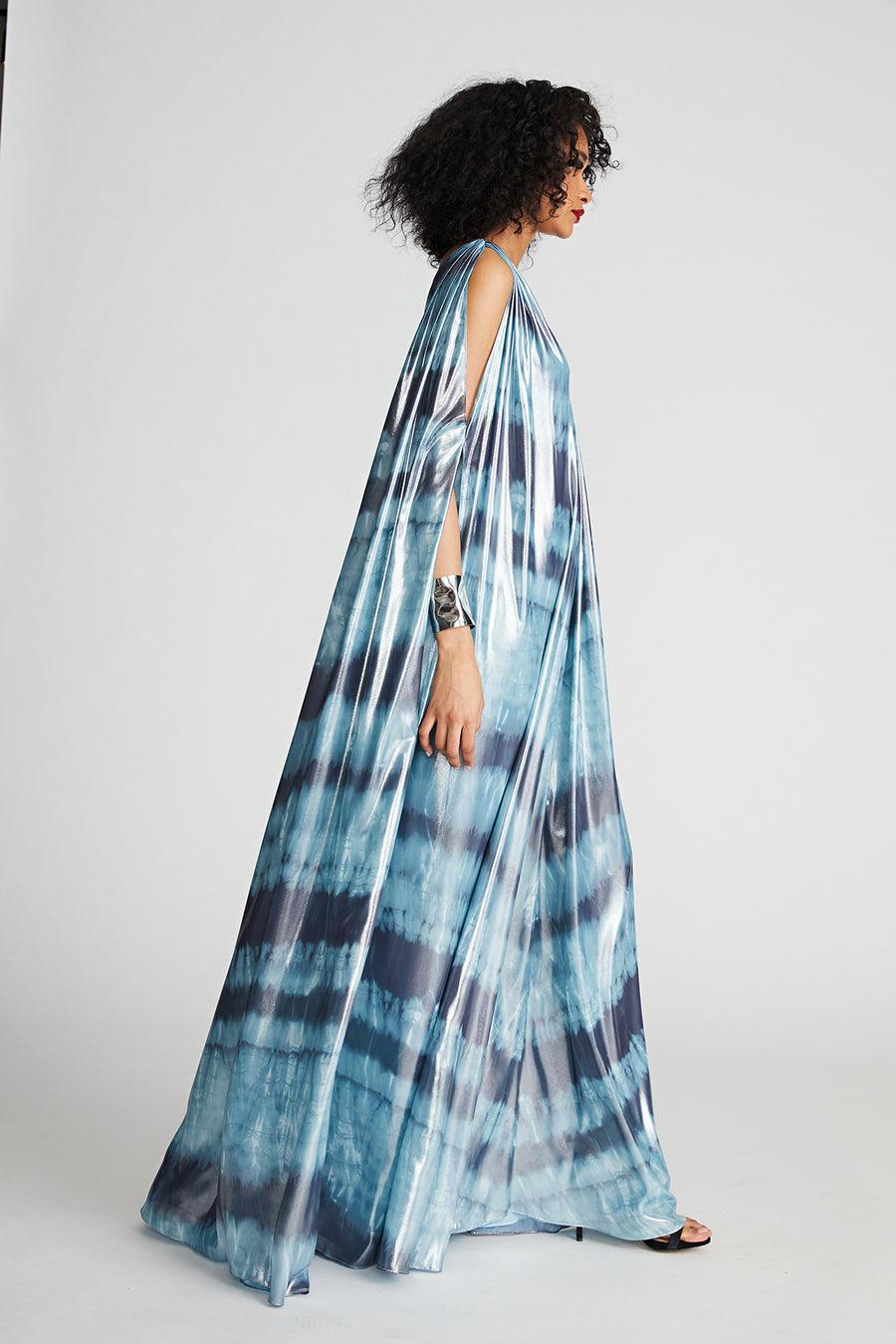 Halston Heritage Umi Gown In Iridescent Chiffon