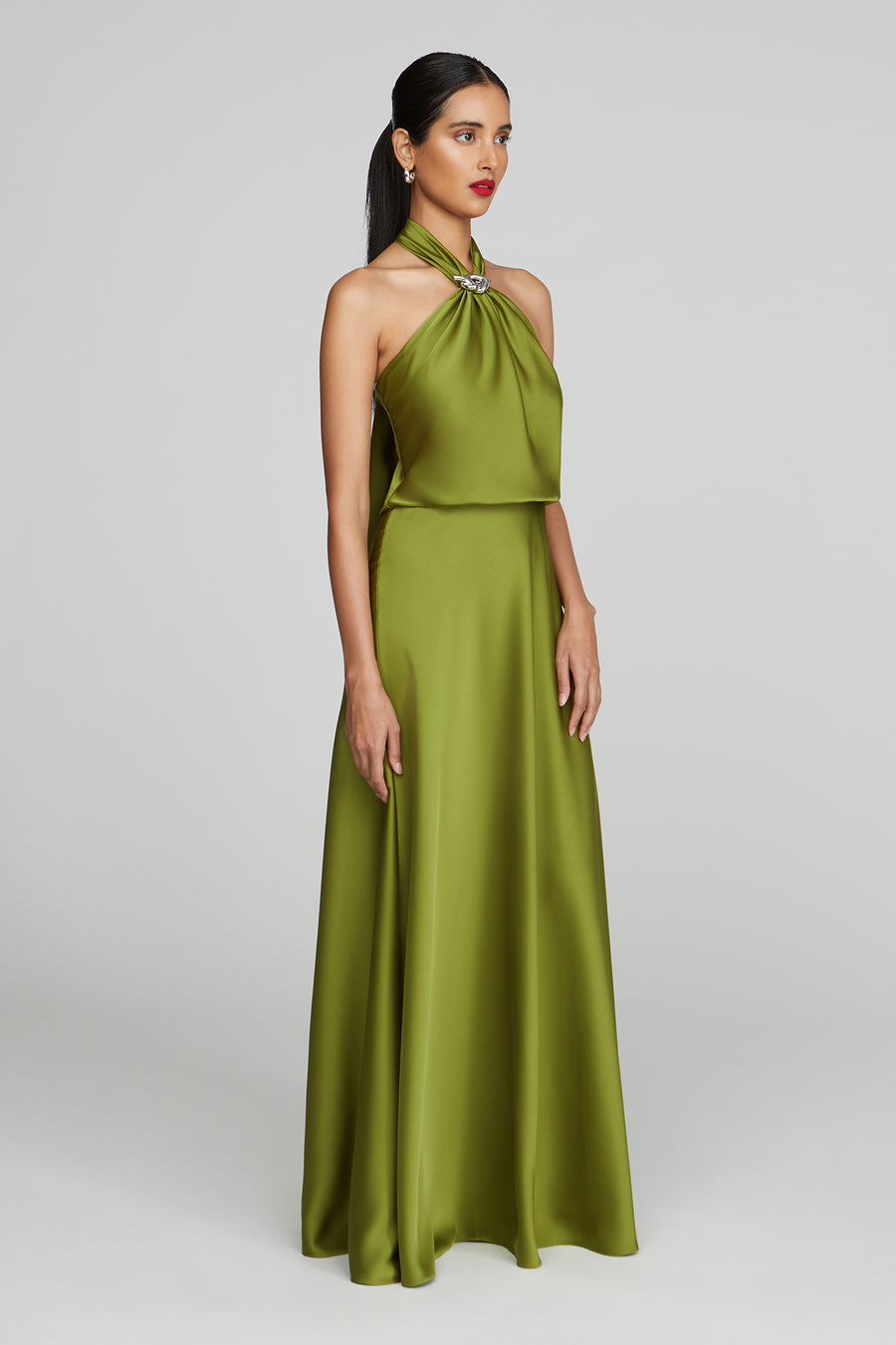 Halston Heritage Wynn Gown In Charmeuse