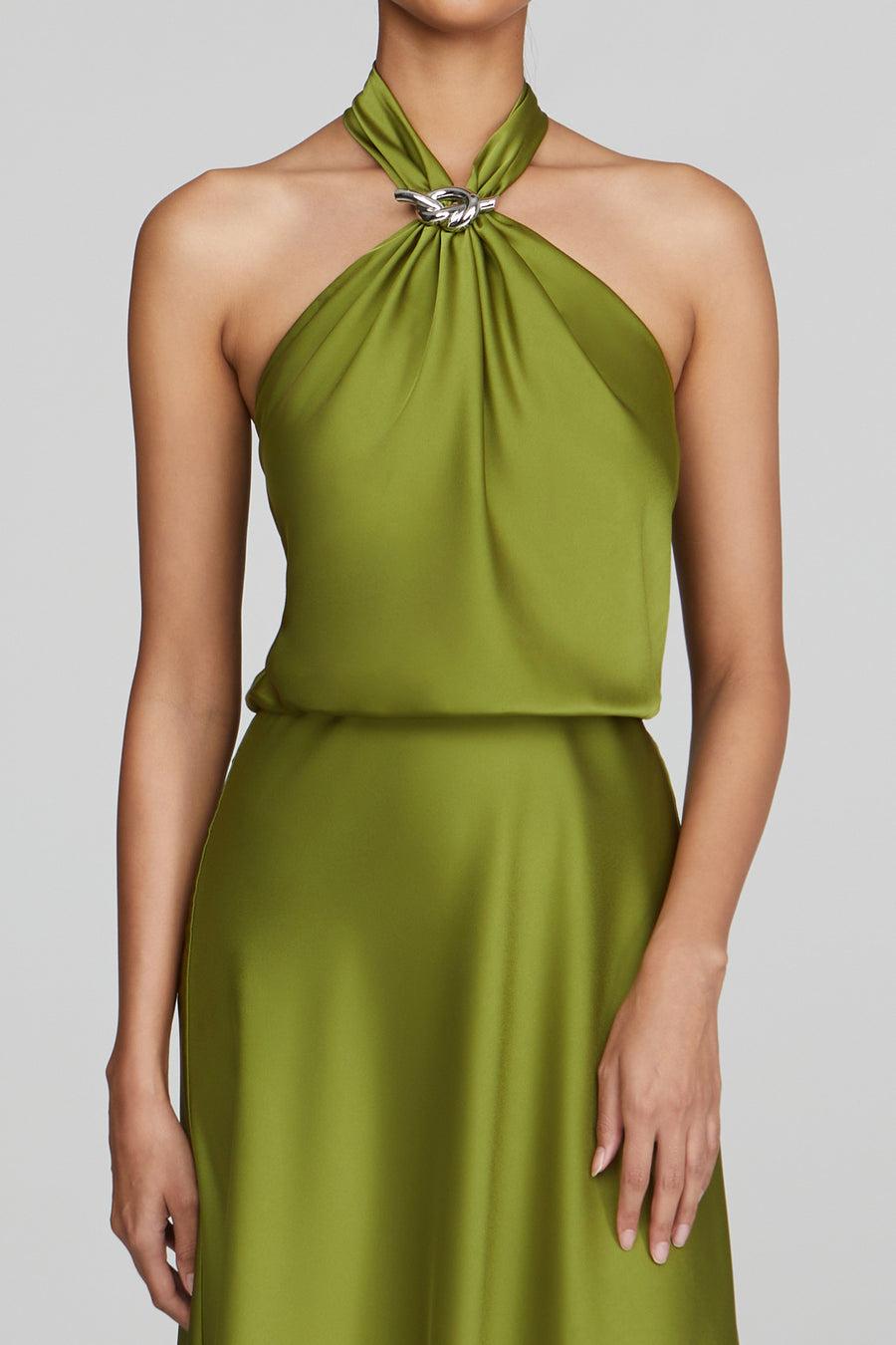 Halston Heritage Wynn Gown In Charmeuse