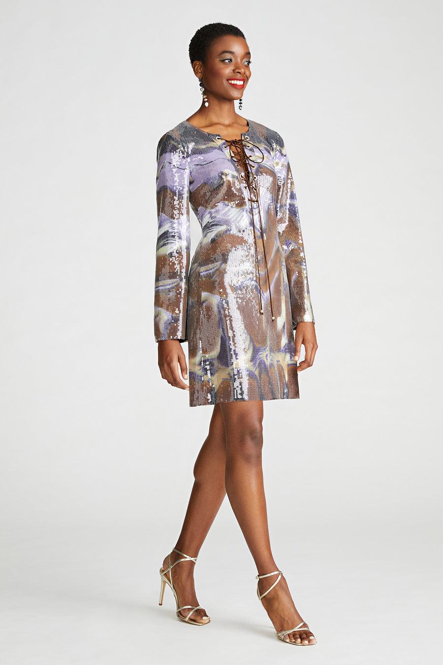Halston Heritage Wynonna Dress In Sequin