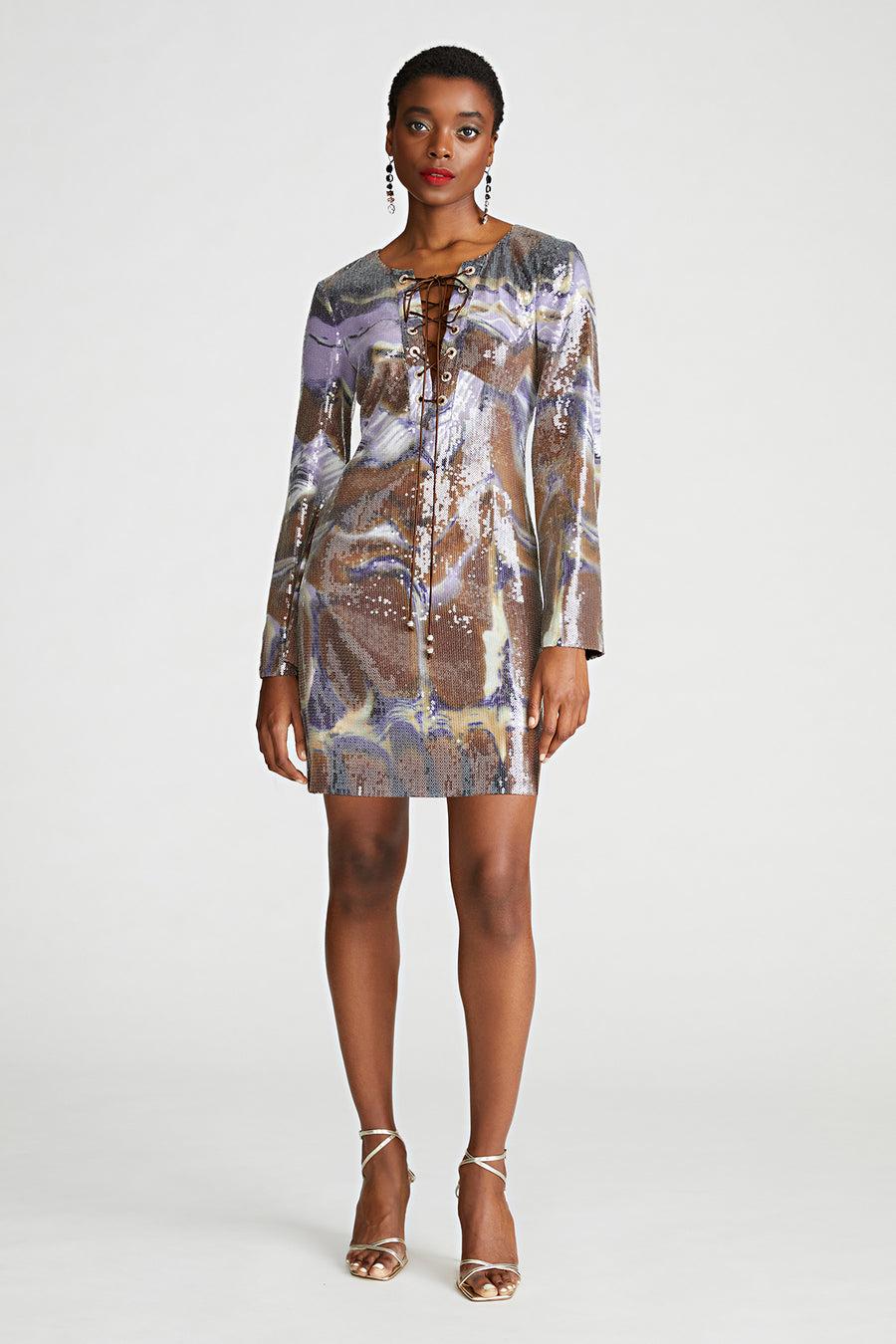 halston heritage Wynonna Dress In Sequin