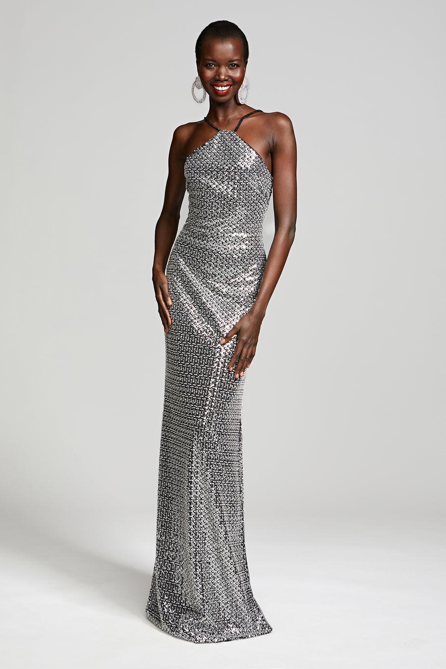 halston heritage Yeva Gown In Crystal Sequin