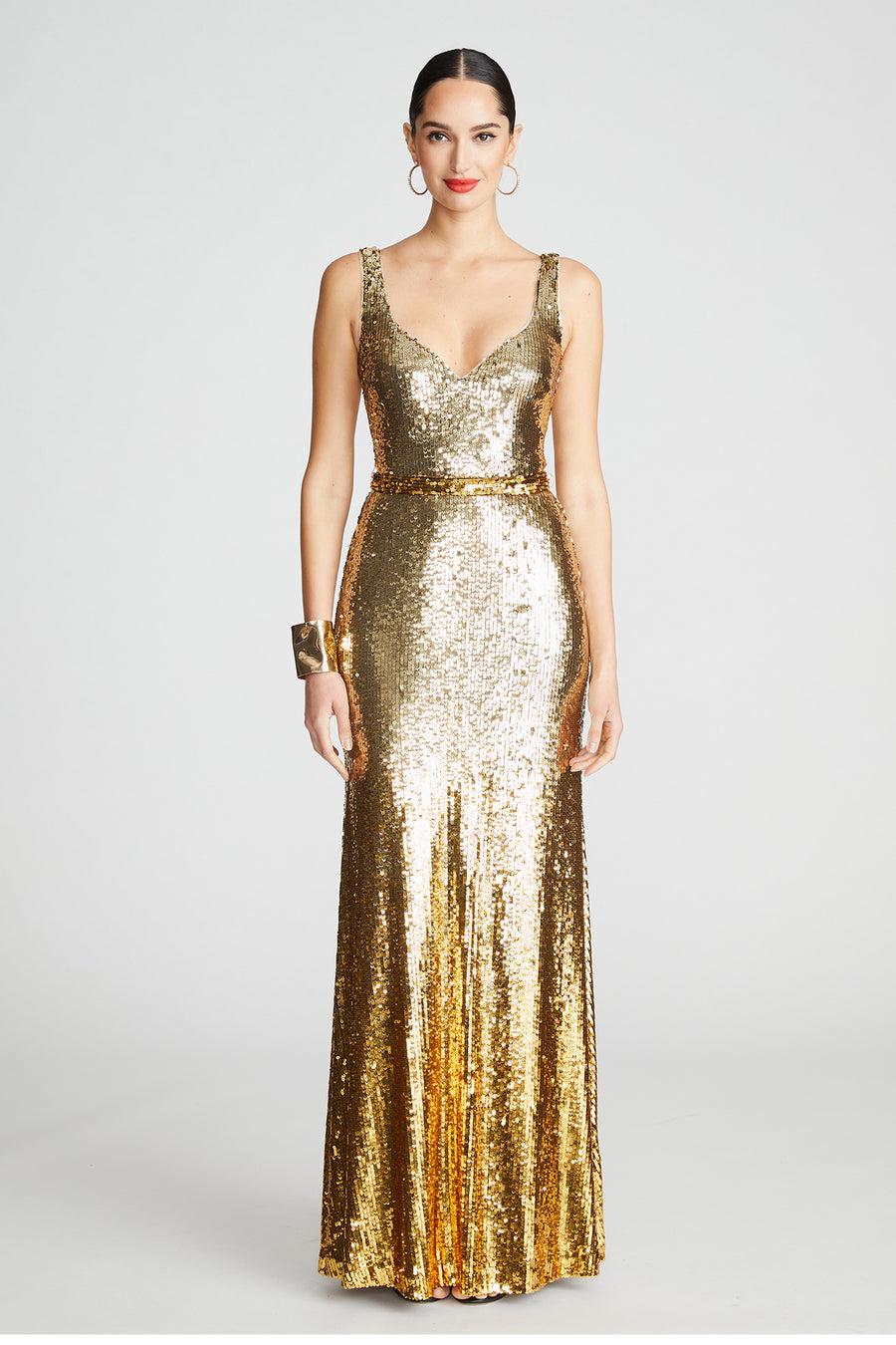 halston heritage Zahra Gown In Degrade Sequin