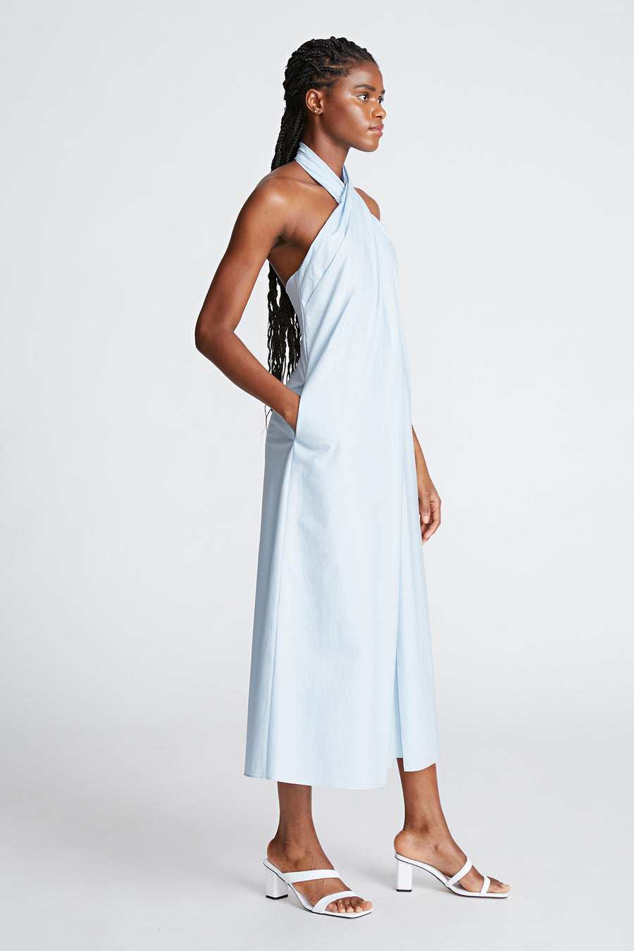 Halston Heritage Zoie Dress In Cotton Shirting