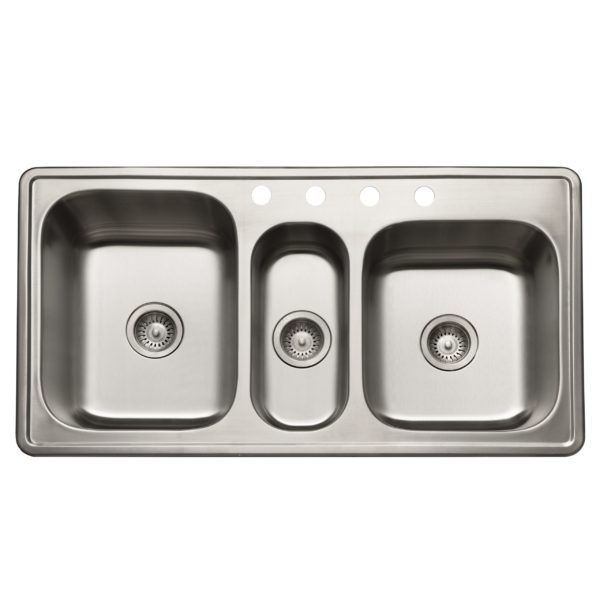 hamat Edition Topmount Stainless Steel Triple Bowl Kitchen Sink