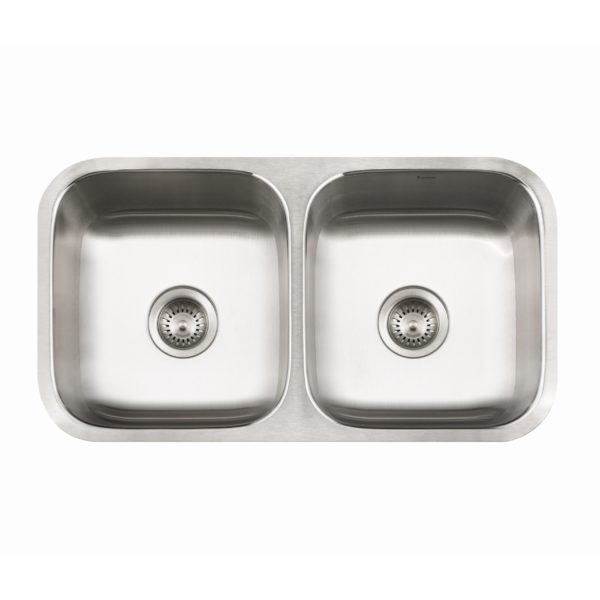 hamat Enterprise Undermount Stainless Steel 50/50 Double Bowl Kitchen Sink