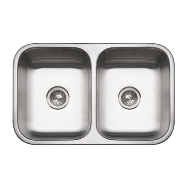 hamat Gourmet Undermount Stainless Steel 50/50 Double Bowl Kitchen Sink