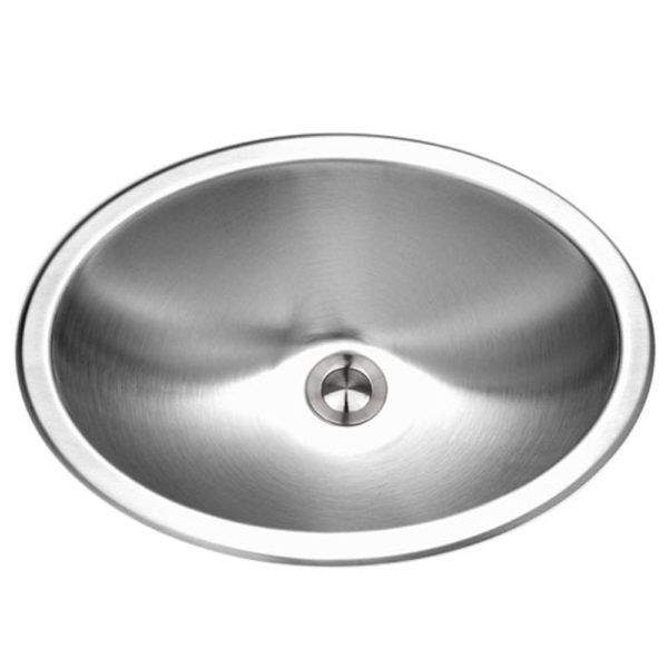 hamat Halo Undermount Stainless Steel Oval Bowl Lavatory Sink