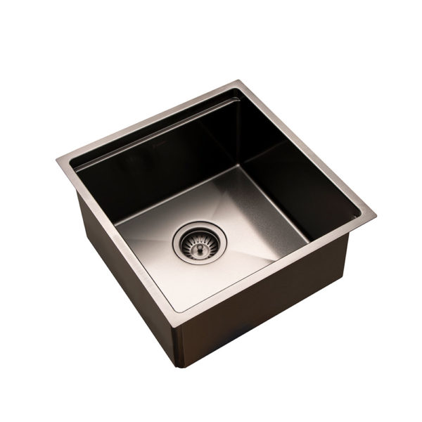 Hamat Nero 16 Gauge Undermount PVD Black Stainless Single Bowl Prep/Bar Sink