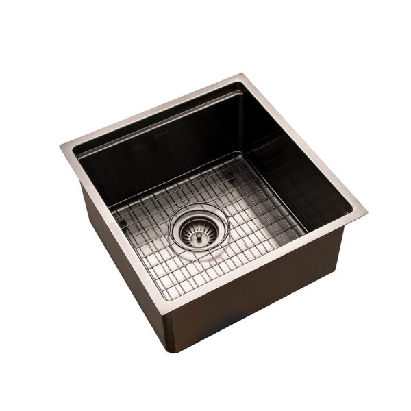 Hamat Nero 16 Gauge Undermount PVD Black Stainless Single Bowl Prep/Bar Sink