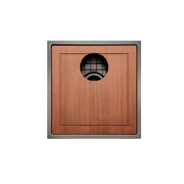 Hamat Nero 16 Gauge Undermount PVD Black Stainless Single Bowl Prep/Bar Sink