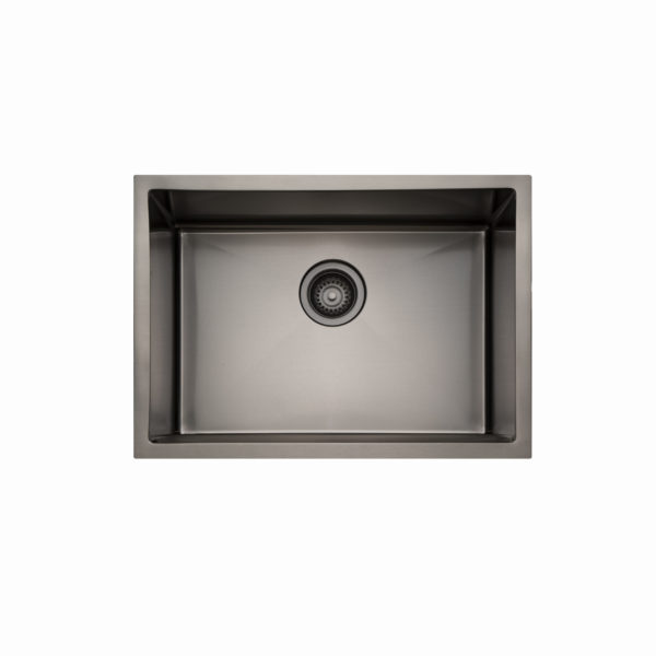 hamat Nero 18 Gauge Undermount PVD Black Stainless Intermediate Single Bowl Kitchen Sink