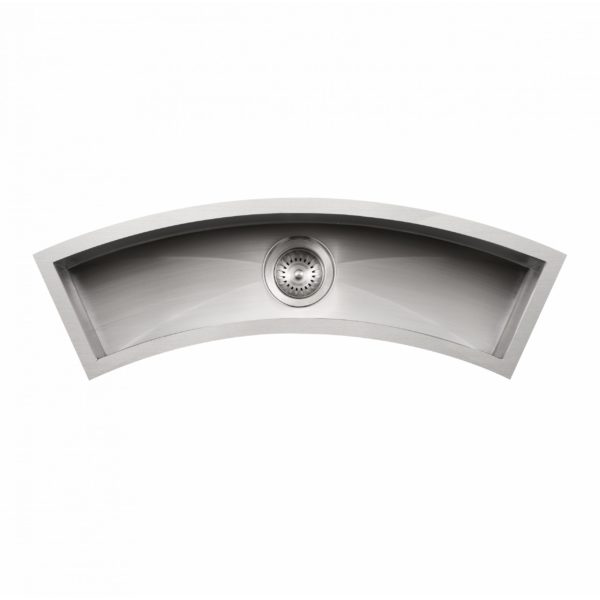 hamat Prizm Undermount Stainless Steel Curved Bowl Bar/Prep Sink