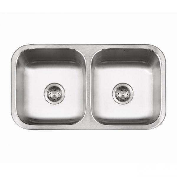 hamat Vitality Undermount Stainless Steel 50/50 Double Bowl Kitchen Sink