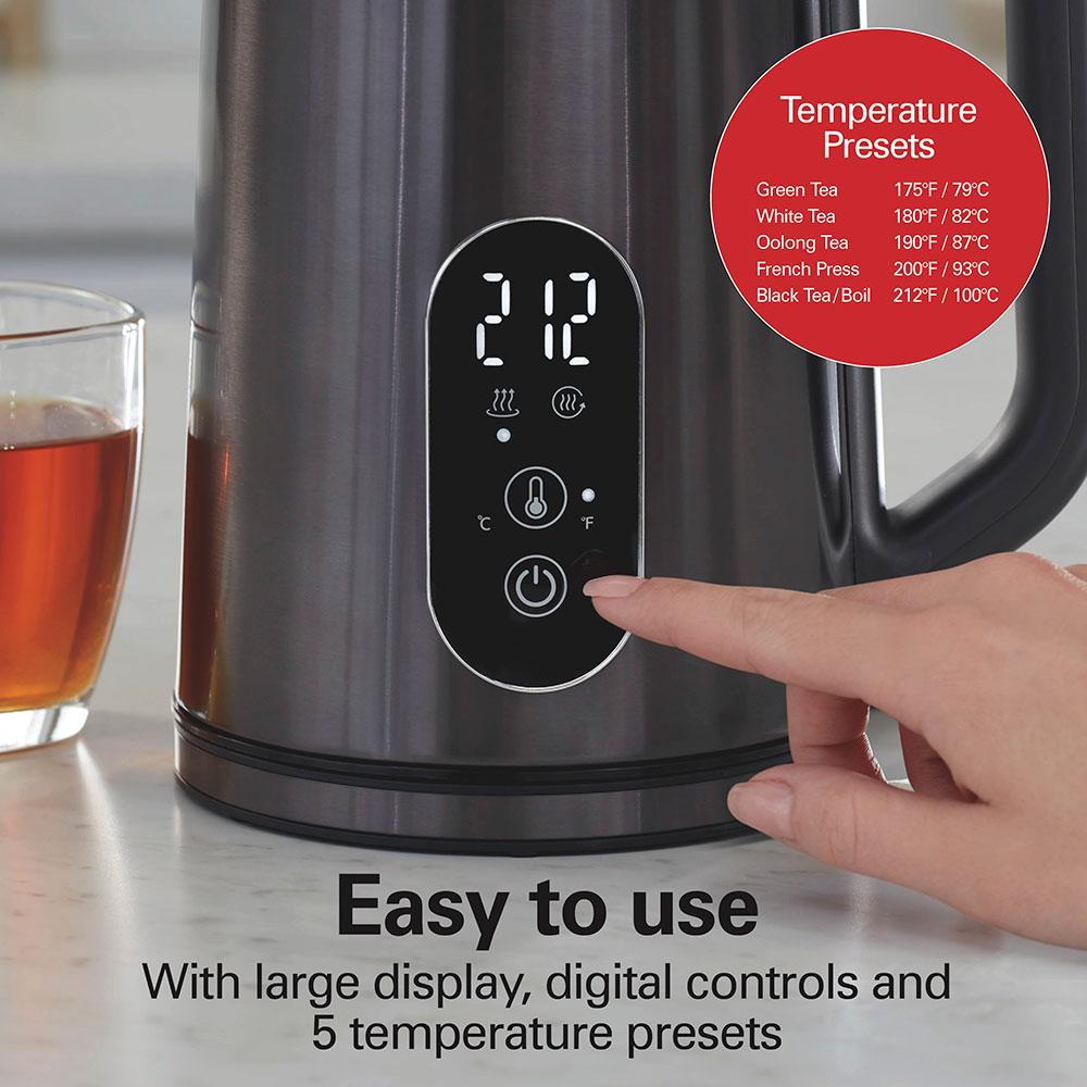 Hamilton Beach 1.7 Digital Temperature-Control Double-Wall Kettle