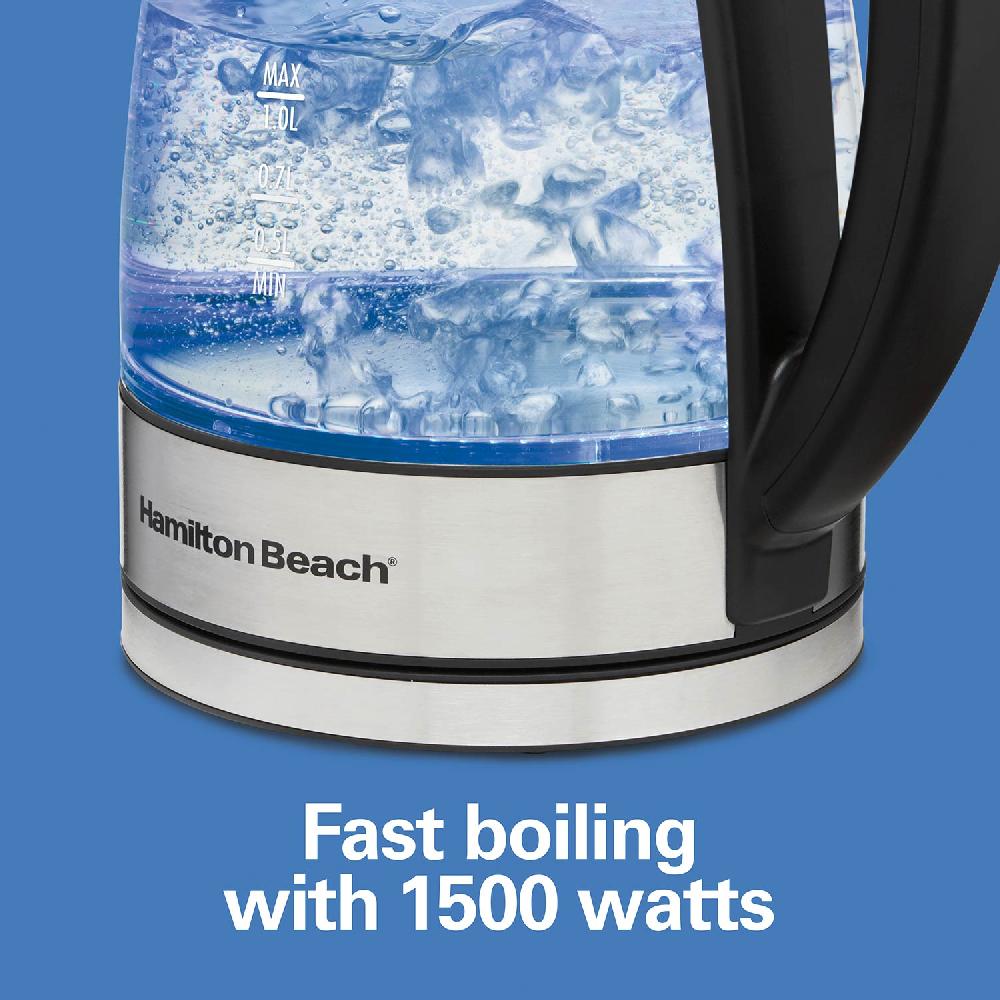 Hamilton Beach 1.7 Liter Variable Temperature Glass Kettle