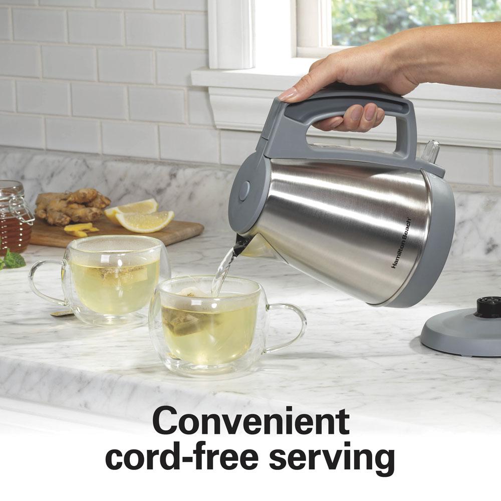 Hamilton Beach 1 Liter Electric Kettle Gray & Stainless