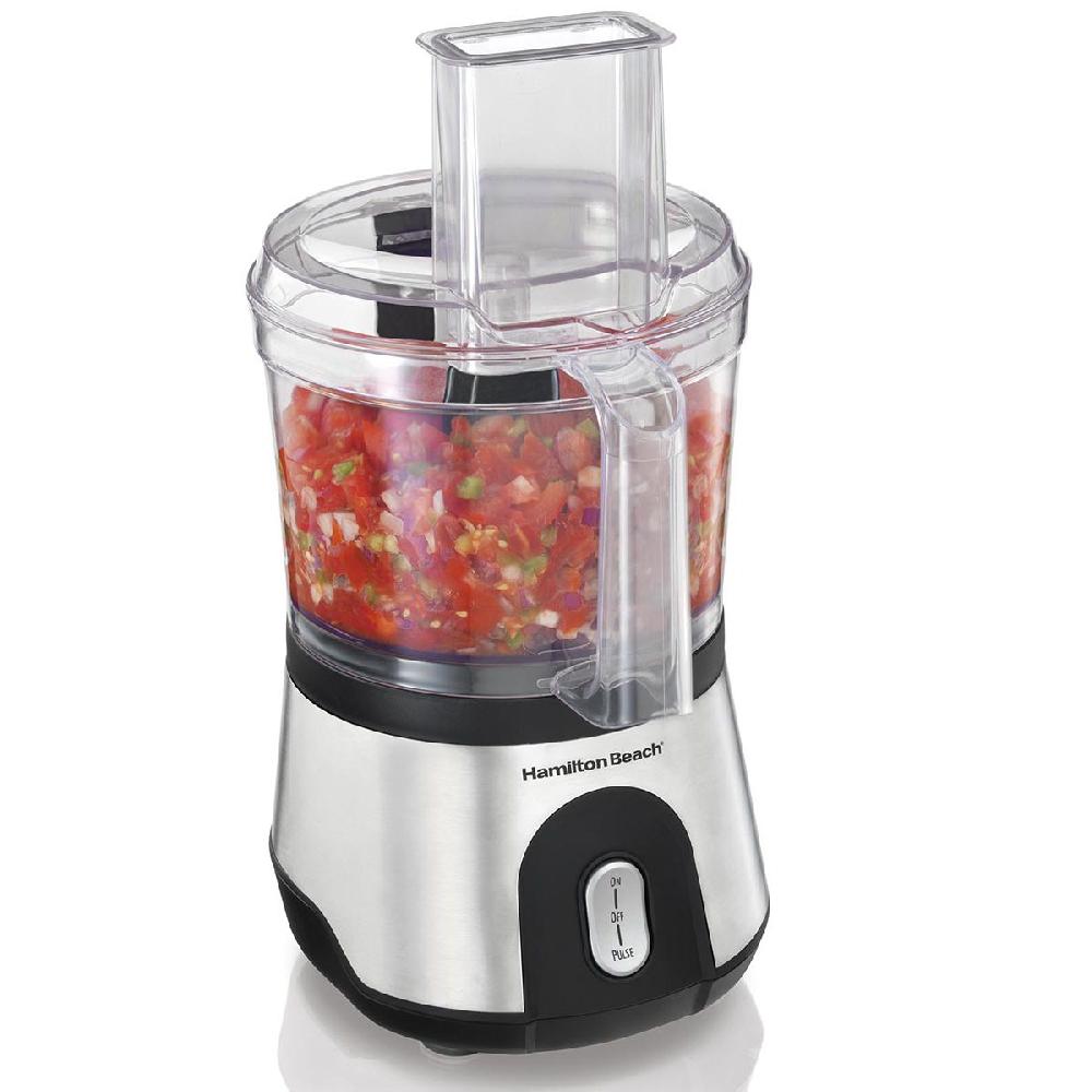 hamilton beach 10-Cup Food Processor with Compact Storage Black & Stainless