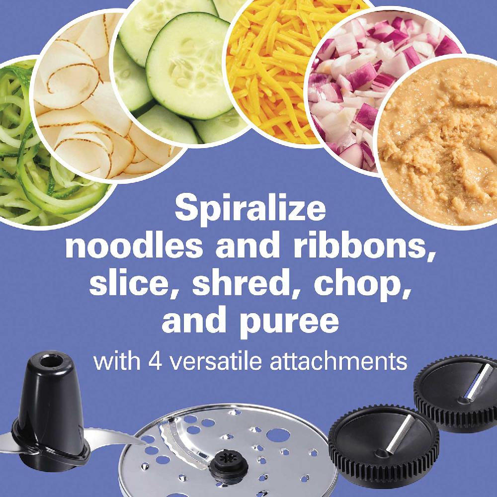 Hamilton Beach 10 Cup Spiralizing Food Processor Silver