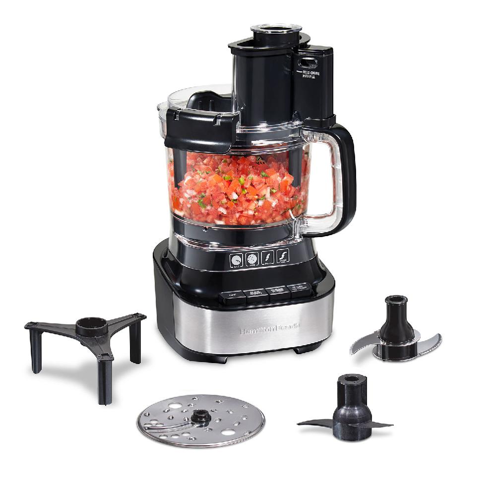 hamilton beach 10-Cup Stack & Snap™ Food Processor with Bowl Scraper Black