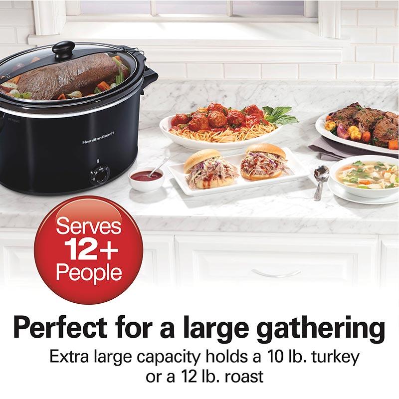 Hamilton Beach 10 Quart Extra-Large Stay Or Go® Slow Cooker
