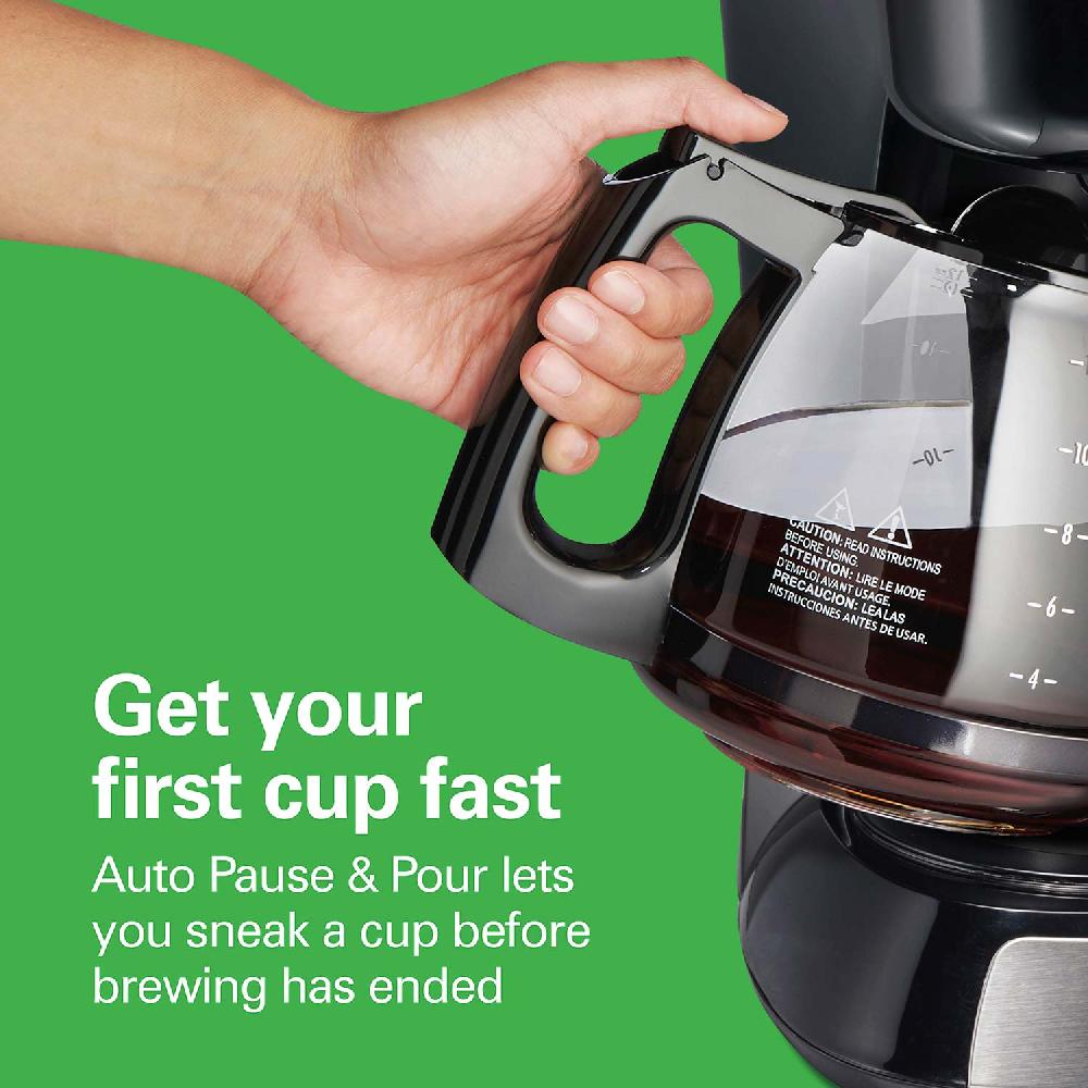 Hamilton Beach 12 Cup Coffee Maker With Stainless Steel Accents